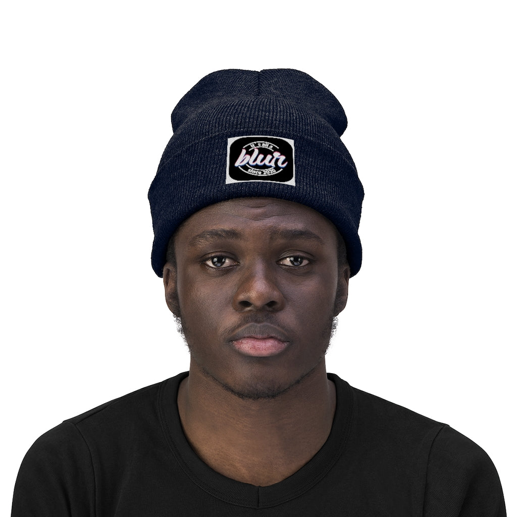 ITS ALL A BLUR Knit Beanie