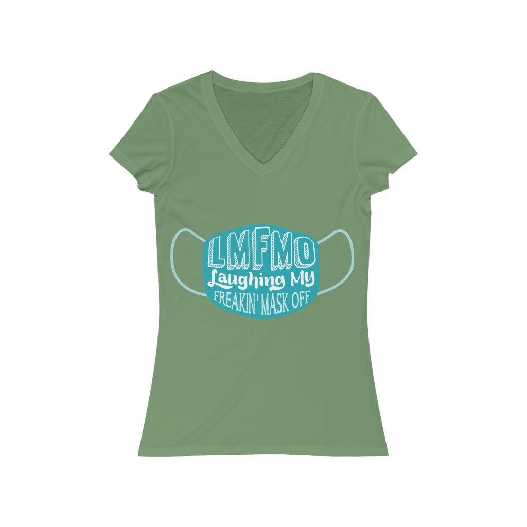 LMFMO Women's Jersey Short Sleeve V-Neck Tee
