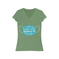 LMFMO Women's Jersey Short Sleeve V-Neck Tee