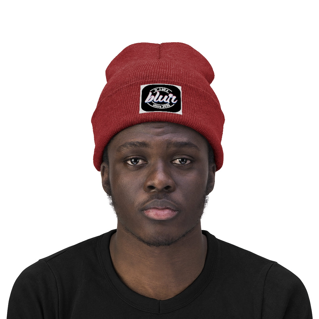 ITS ALL A BLUR Knit Beanie