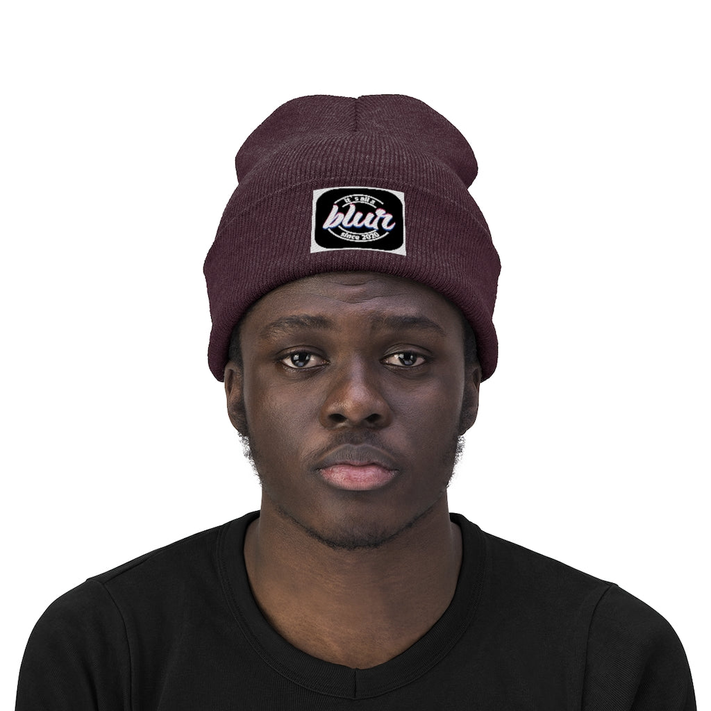 ITS ALL A BLUR Knit Beanie