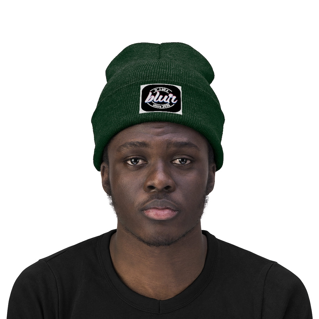 ITS ALL A BLUR Knit Beanie