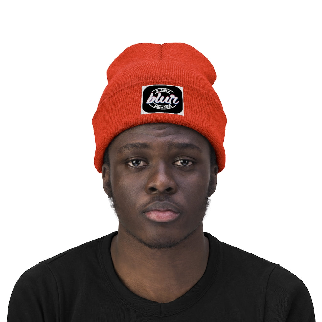 ITS ALL A BLUR Knit Beanie
