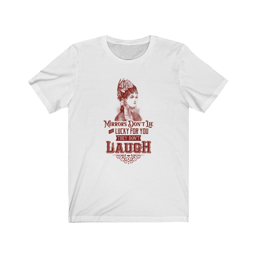 MIRRORS DON'T LIE RED WOMAN'S Jersey Short Sleeve Tee