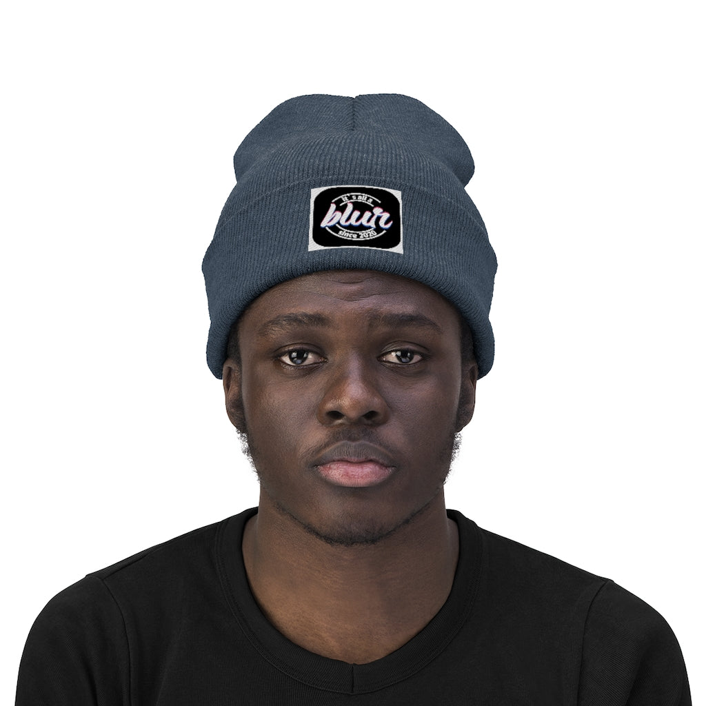 ITS ALL A BLUR Knit Beanie